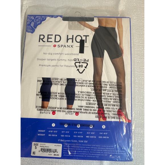 Spanx red hot very black size 5 NEW - Picture 4 of 5